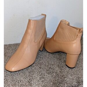Allegra K Tan Ankle Boots